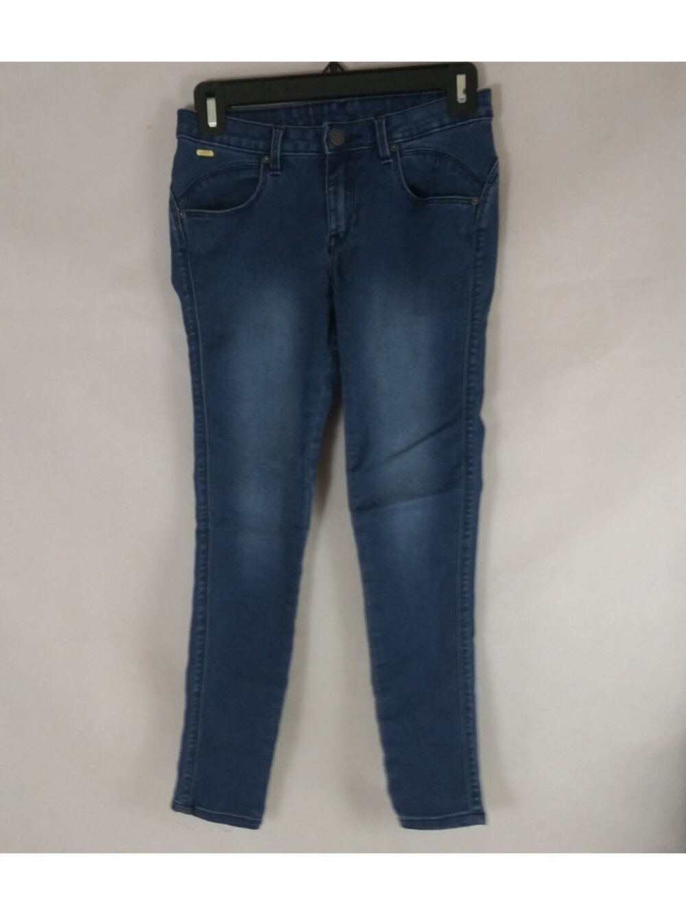 Jag Distressed Dark Wash Low Rise 100% Cotton Jeans Women's Size 27 Inseam 25"
